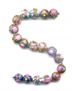 Small, 10mm Round, Vintage Fiorato Beads